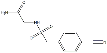 2-{[(4-cyanophenyl)methane]sulfonamido}acetamide Struktur