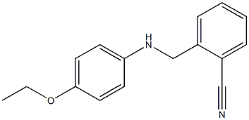 2-{[(4-ethoxyphenyl)amino]methyl}benzonitrile Struktur