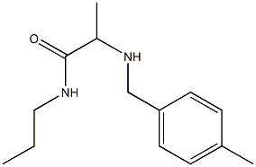 2-{[(4-methylphenyl)methyl]amino}-N-propylpropanamide Struktur