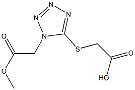 2-{[1-(2-methoxy-2-oxoethyl)-1H-1,2,3,4-tetrazol-5-yl]sulfanyl}acetic acid Struktur