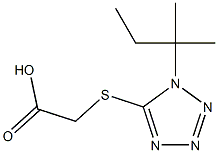 2-{[1-(2-methylbutan-2-yl)-1H-1,2,3,4-tetrazol-5-yl]sulfanyl}acetic acid Struktur