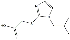 2-{[1-(2-methylpropyl)-1H-imidazol-2-yl]sulfanyl}acetic acid Struktur