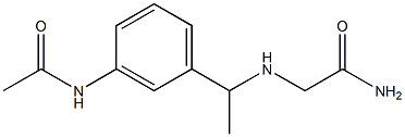 2-{[1-(3-acetamidophenyl)ethyl]amino}acetamide Struktur