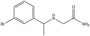 2-{[1-(3-bromophenyl)ethyl]amino}acetamide Struktur