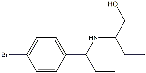 2-{[1-(4-bromophenyl)propyl]amino}butan-1-ol Struktur