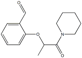 2-{[1-oxo-1-(piperidin-1-yl)propan-2-yl]oxy}benzaldehyde Struktur