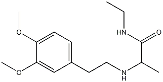 2-{[2-(3,4-dimethoxyphenyl)ethyl]amino}-N-ethylpropanamide Struktur