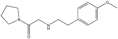 2-{[2-(4-methoxyphenyl)ethyl]amino}-1-(pyrrolidin-1-yl)ethan-1-one Struktur