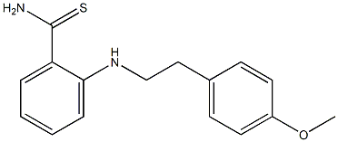 2-{[2-(4-methoxyphenyl)ethyl]amino}benzene-1-carbothioamide Struktur