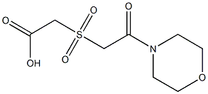 2-{[2-(morpholin-4-yl)-2-oxoethane]sulfonyl}acetic acid Struktur