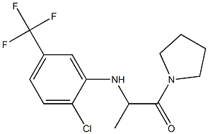 2-{[2-chloro-5-(trifluoromethyl)phenyl]amino}-1-(pyrrolidin-1-yl)propan-1-one Struktur