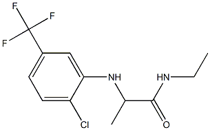 2-{[2-chloro-5-(trifluoromethyl)phenyl]amino}-N-ethylpropanamide Struktur