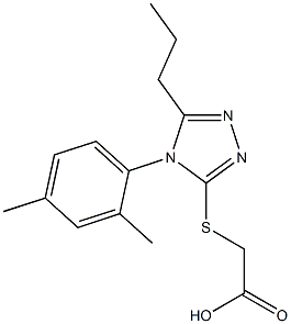 2-{[4-(2,4-dimethylphenyl)-5-propyl-4H-1,2,4-triazol-3-yl]sulfanyl}acetic acid Struktur