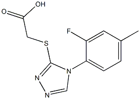 2-{[4-(2-fluoro-4-methylphenyl)-4H-1,2,4-triazol-3-yl]sulfanyl}acetic acid Struktur