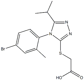 2-{[4-(4-bromo-2-methylphenyl)-5-(propan-2-yl)-4H-1,2,4-triazol-3-yl]sulfanyl}acetic acid Struktur