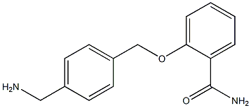 2-{[4-(aminomethyl)phenyl]methoxy}benzamide Struktur