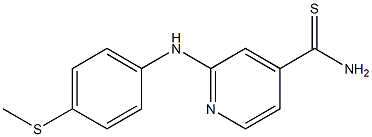 2-{[4-(methylsulfanyl)phenyl]amino}pyridine-4-carbothioamide Struktur