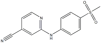 2-{[4-(methylsulfonyl)phenyl]amino}isonicotinonitrile Struktur