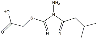 2-{[4-amino-5-(2-methylpropyl)-4H-1,2,4-triazol-3-yl]sulfanyl}acetic acid Struktur