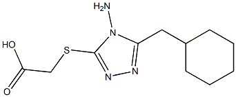 2-{[4-amino-5-(cyclohexylmethyl)-4H-1,2,4-triazol-3-yl]sulfanyl}acetic acid Struktur