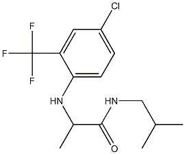 2-{[4-chloro-2-(trifluoromethyl)phenyl]amino}-N-(2-methylpropyl)propanamide Struktur