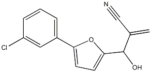 2-{[5-(3-chlorophenyl)furan-2-yl](hydroxy)methyl}prop-2-enenitrile Struktur