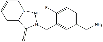 2-{[5-(aminomethyl)-2-fluorophenyl]methyl}-2H,3H-[1,2,4]triazolo[3,4-a]pyridin-3-one Struktur