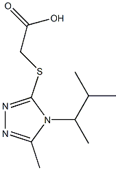 2-{[5-methyl-4-(3-methylbutan-2-yl)-4H-1,2,4-triazol-3-yl]sulfanyl}acetic acid Struktur