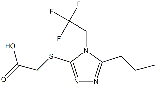 2-{[5-propyl-4-(2,2,2-trifluoroethyl)-4H-1,2,4-triazol-3-yl]sulfanyl}acetic acid Struktur