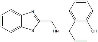 2-{1-[(1,3-benzothiazol-2-ylmethyl)amino]propyl}phenol Struktur