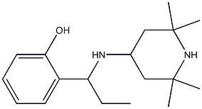 2-{1-[(2,2,6,6-tetramethylpiperidin-4-yl)amino]propyl}phenol Struktur