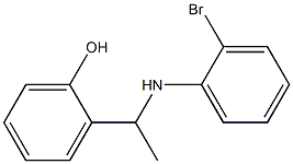 2-{1-[(2-bromophenyl)amino]ethyl}phenol Struktur