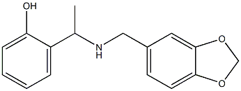 2-{1-[(2H-1,3-benzodioxol-5-ylmethyl)amino]ethyl}phenol Struktur