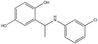 2-{1-[(3-chlorophenyl)amino]ethyl}benzene-1,4-diol Struktur