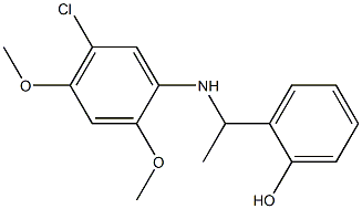 2-{1-[(5-chloro-2,4-dimethoxyphenyl)amino]ethyl}phenol Struktur