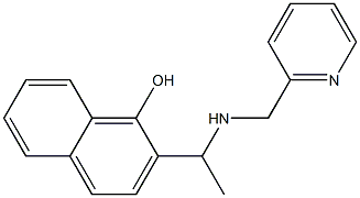 2-{1-[(pyridin-2-ylmethyl)amino]ethyl}naphthalen-1-ol Struktur