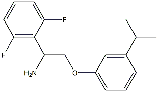 2-{1-amino-2-[3-(propan-2-yl)phenoxy]ethyl}-1,3-difluorobenzene Struktur