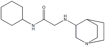 2-{1-azabicyclo[2.2.2]octan-3-ylamino}-N-cyclohexylacetamide Struktur