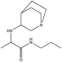 2-{1-azabicyclo[2.2.2]octan-3-ylamino}-N-propylpropanamide Struktur