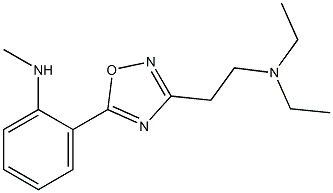 2-{3-[2-(diethylamino)ethyl]-1,2,4-oxadiazol-5-yl}-N-methylaniline Struktur