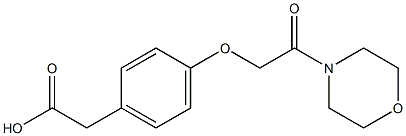 2-{4-[2-(morpholin-4-yl)-2-oxoethoxy]phenyl}acetic acid Struktur