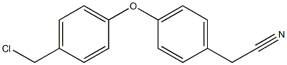 2-{4-[4-(chloromethyl)phenoxy]phenyl}acetonitrile Struktur