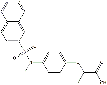 2-{4-[methyl(2-naphthylsulfonyl)amino]phenoxy}propanoic acid Struktur