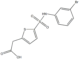 2-{5-[(3-bromophenyl)sulfamoyl]thiophen-2-yl}acetic acid Struktur