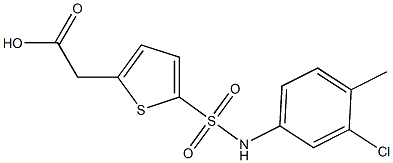 2-{5-[(3-chloro-4-methylphenyl)sulfamoyl]thiophen-2-yl}acetic acid Struktur