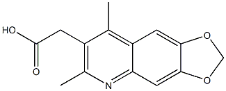 2-{6,8-dimethyl-2H-[1,3]dioxolo[4,5-g]quinolin-7-yl}acetic acid Struktur