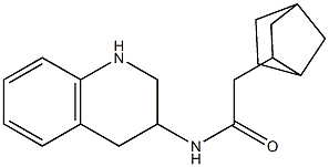 2-{bicyclo[2.2.1]heptan-2-yl}-N-(1,2,3,4-tetrahydroquinolin-3-yl)acetamide Struktur