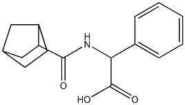 2-{bicyclo[2.2.1]heptan-2-ylformamido}-2-phenylacetic acid Struktur