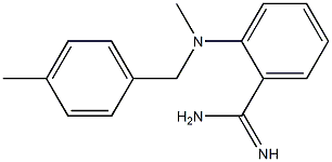 2-{methyl[(4-methylphenyl)methyl]amino}benzene-1-carboximidamide Struktur