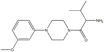 2-amino-1-[4-(3-methoxyphenyl)piperazin-1-yl]-3-methylbutan-1-one Struktur